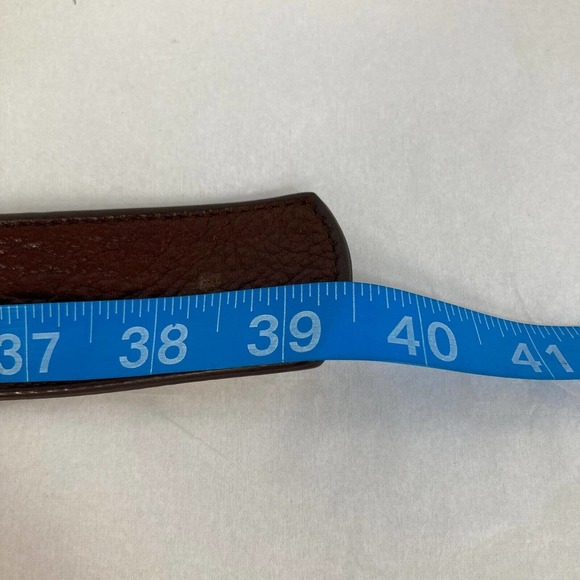 Leatherock Belt Womens Small Brown Leather Brass Oval Rhinestone Buckle - Picture 5 of 6